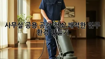 사무실 공용 공간 청소: 쾌적한 업무 환경 만들기