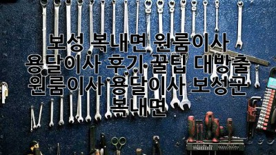 보성 복내면 원룸이사 🚚 용달이사 후기 꿀팁 대방출! #원룸이사 #용달이사 #보성군 #복내면